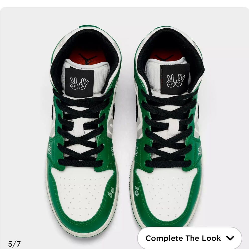Nike Air Jordan 1 Mid SE Pine Green and Black NWT - Picture 5 of 12